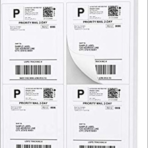 40 pk Shipping Labels 4 per sheet 4x5 label stickers Sheet - Picture 3 of 6